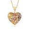 Ross-Simons Italian Murano Glass Heart Pendant Necklace in 18kt Gold Over Sterling