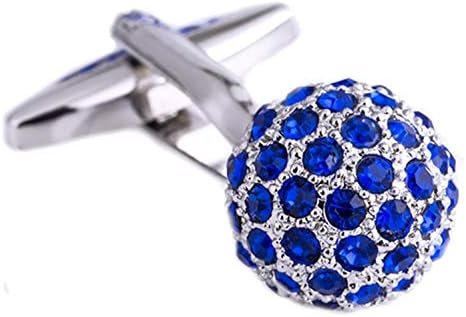 Sapphire Blue Swarovski Crystal Ball Cufflinks Men's Wedding Gift CUFFLINKS DIRECT