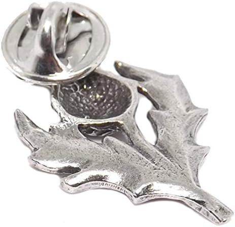 Scottish Scottish Scotland Pewter Rugby Game Thistle Tie Pin Badge Brooch