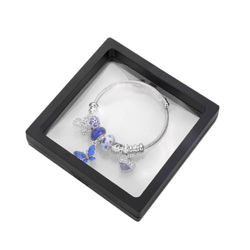 Silver Plated Charm friendship Bracelets for girls,Stainless Steel Bangle bracelets with jewelry box, Adjustable Girls Women Jewelry Suitable for holiday party gifts
