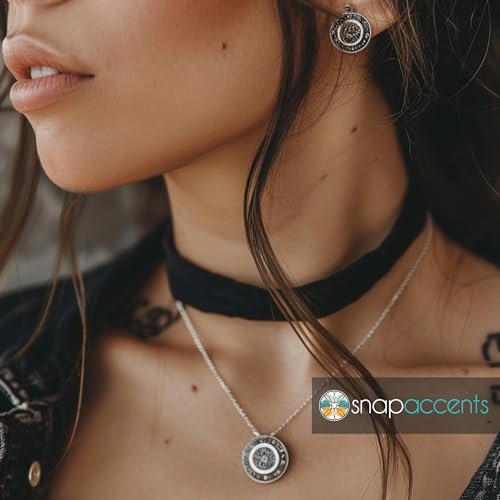 Soft Genuine Leather Snap Jewelry Ginger Charm Unisex Bracelet Womens Mens Band Fits 18MM 20MM Buttons (Black (8.5 inch))