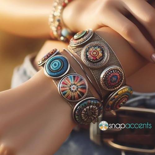 Soft Genuine Leather Snap Jewelry Ginger Charm Unisex Bracelet Womens Mens Band Fits 18MM 20MM Buttons (Black (8.5 inch))