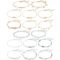 Softones 16Pcs Ankle Bracelets for Women Gold Silver Two Style Chain Beach Anklet Bracelet Jewelry Anklet Set,Adjustable Size
