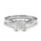 Solid 14k White Gold 4-Prong Petite Twisted Vine Simulated 1.0 CT Diamond Engagement Ring Promise Bridal Ring