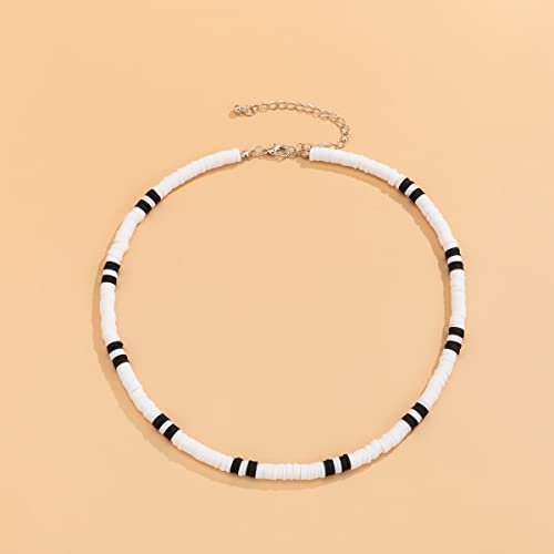 Sora Tuki Puka Shell Necklace Men Surfer Necklace Brown Coconut Shell Necklace Beads Necklace for Men Seashell Conch Beach Necklace for Women Heishi Necklace Summer Jewelry