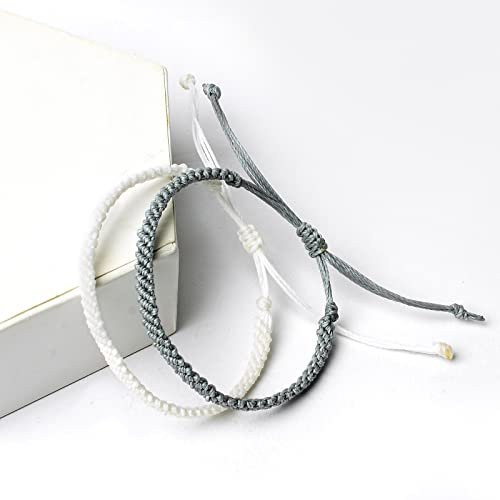 Starain Handmade Surf Braided Bracelet for Women Men Adjustable Boho Surfer Bracelet Beach Waxed Thread Waterproof Anklet or Bracelet