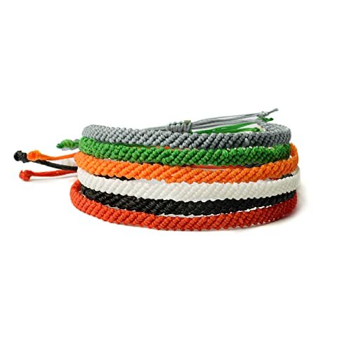 Starain Handmade Surf Braided Bracelet for Women Men Adjustable Boho Surfer Bracelet Beach Waxed Thread Waterproof Anklet or Bracelet