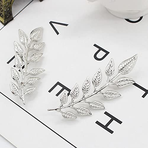 Suit Collar Pin Double Gold Leaves Sweater Brooch Pin Shirt Collar Decoration Jewelry for Women and Men (Gold)