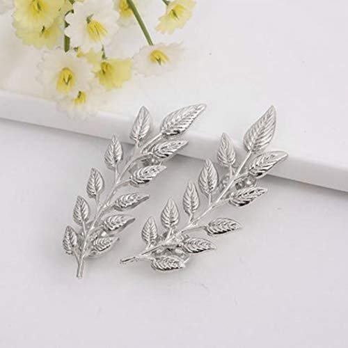 Suit Collar Pin Double Gold Leaves Sweater Brooch Pin Shirt Collar Decoration Jewelry for Women and Men (Gold)