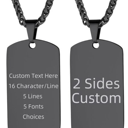 Supcare Photo Necklacce/Dog Tag Necklace for Men,Personalized Memorial Photo Pendant for Women Man (with Jewelry Gift Packaging)