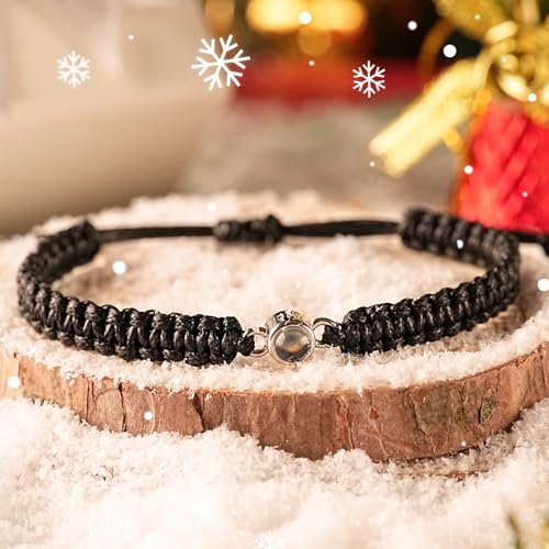 SUPHELPU Custom Bracelets with Picture inside, Customized Projection Bracelets with Photos, Picture Bracelet Personalized Photo, Women's Italian Style Bracelets, Memorial Gifts...