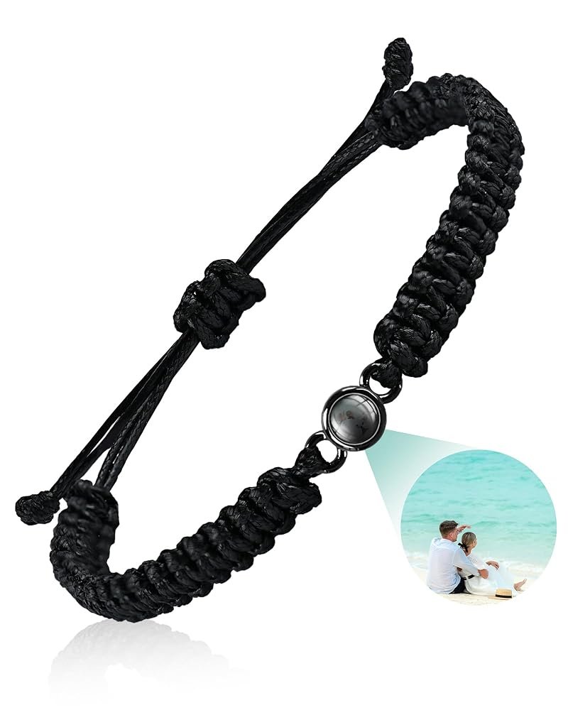 SUPHELPU Custom Bracelets with Picture inside, Customized Projection Bracelets with Photos, Picture Bracelet Personalized Photo, Women's Italian Style Bracelets, Memorial Gifts...