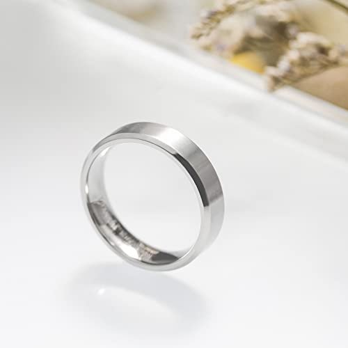 TIGRADE Titanium Rings 4MM 6MM 8MM 10MM Wedding Band in Comfort Fit Matte for Men Women Size 3-15