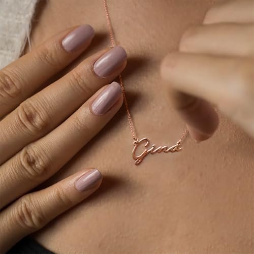 TSD Custom Name Necklace Personalized in Solid or Gold Plated or Sterling Silver, Customized Jewelry Necklace Gift for Women, Personalized with any Name or Word - Jewlr