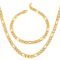 U7 Figaro Chain, Twisted Rope Chain, Men Stainless Steel Necklace,3mm,5mm,6mm,9mm 18K Gold Plated Chains Necklaces for Boys & Women 16"-30"