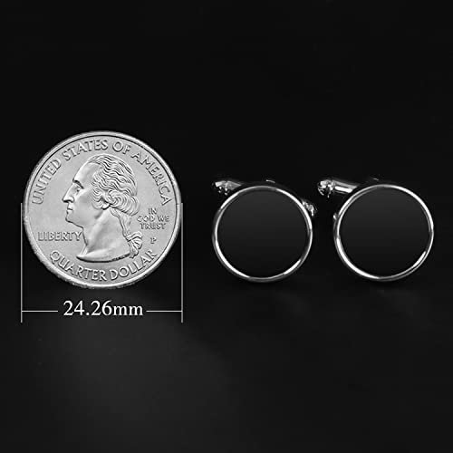 UHIBROS Cufflinks For Men, 316L Stainless Steel Tuxedo Shirt Cuff Links Shirt Accessories Unique Business Groom Wedding Black Silver Gold Jewelry for Son, Father, Husband,...