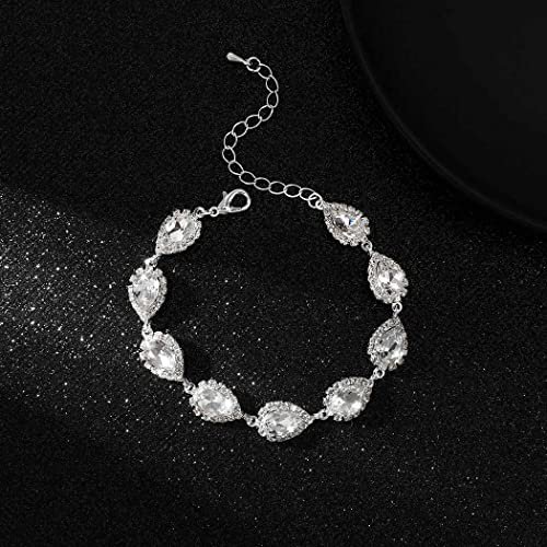 Unicra Bride Crystal Necklace Earrings Set Bridal Wedding Jewelry Sets Rhinestone Choker Necklace Prom Costume Jewelry Set for Women and Brides