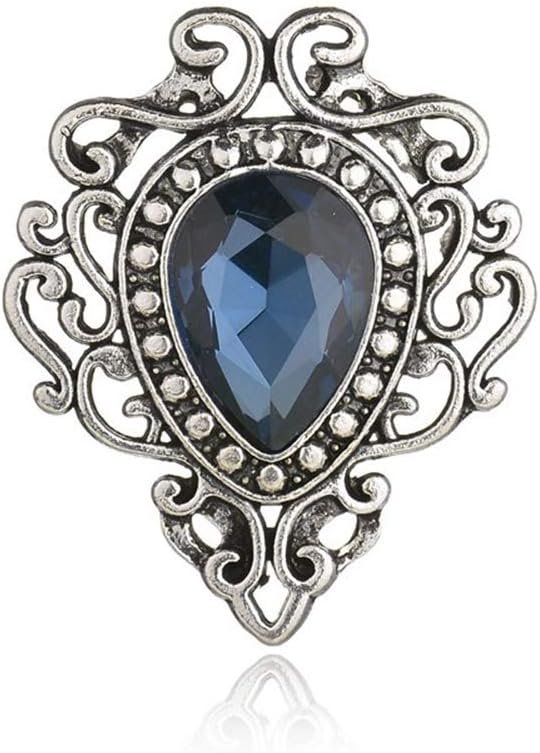 Vintage Silver Color Men's Brooches for Women Lovely Water Drop Badge Flame Crystal Brooch Lapel Pins Fashion Jewelry