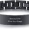 VNOX Customize Personlized Elegant Black Stainless Steel Adjustable Link Biker Bracelet for Dad Husband Boyfriend
