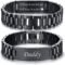 VNOX Masculine Watch Band Stainless Steel Link Bracelet Personalized Jewelry Gift for Men DAD Father Husband Boyfriend