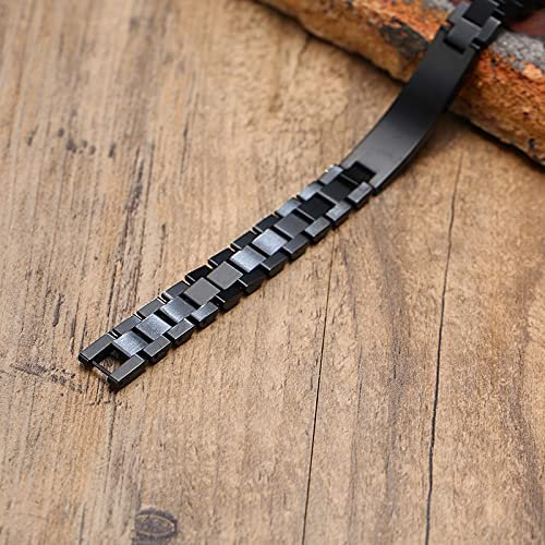 VNOX Personalized Religious Jewelry-Engraved Inspirational Christian Faith Bible Verse Quote Wristbands Elegant Link Bracelet Encouragement Gift,Cassic Watch Band Strap Design