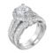 Wuziwen 4 Carats Wedding Engagement Ring Set for Women 925 Sterling Silver Cubic Zirconia Size 4-13