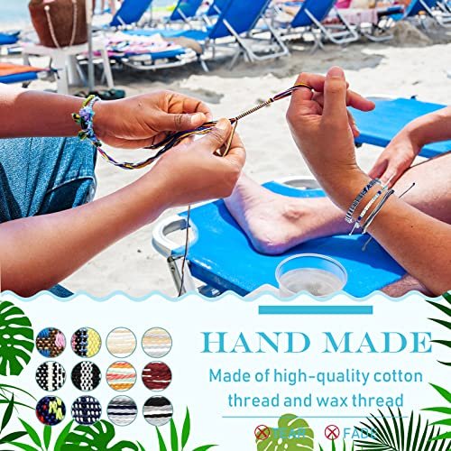 Yinkin 18 Pcs Boho Surfer Ankle Bracelet for Women Men Adjustable Beaded Anklets Unisex Handmade Braided Bracelet Waterproof Surfer Beach Bracelet Anklet Bracelet String Rope...