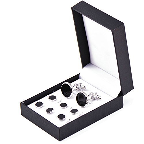 Zealmer 316L Stainless Steel Cufflinks Shirt Studs Business Wedding Gifts for Men
